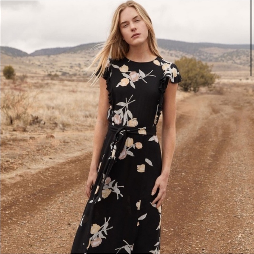 Christy Dawn Quinn Night Tulip Flora Tie Waist Maxi Dress - Picture 2 of 12